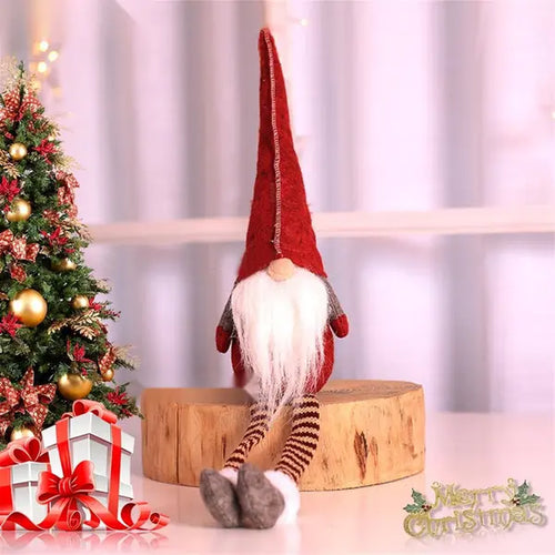 3Pcs New Christmas Decoration Long Legs Rudolph Doll Christmas Children Gift Hotel Mall Window Decoration