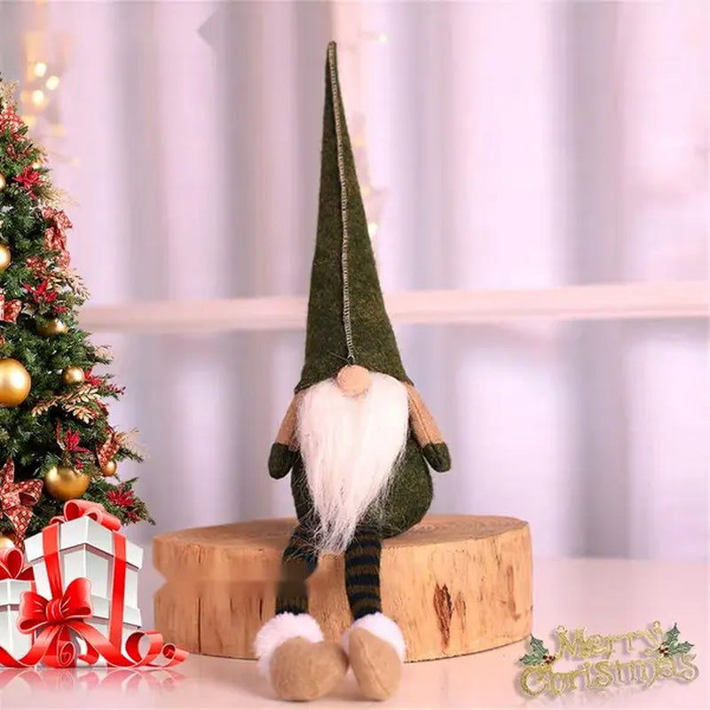 3Pcs New Christmas Decoration Long Legs Rudolph Doll Christmas Children Gift Hotel Mall Window Decoration