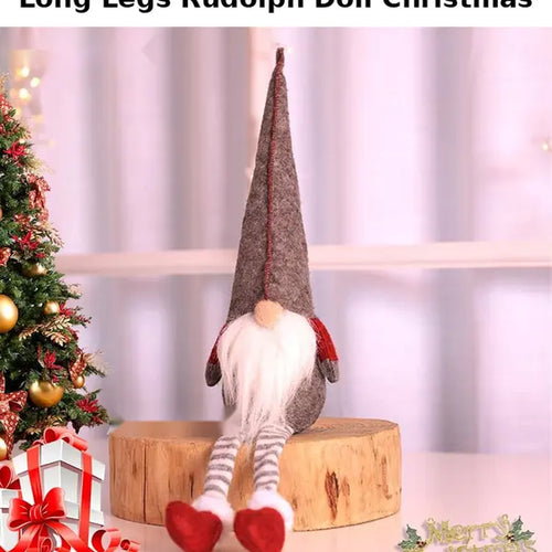 3Pcs New Christmas Decoration Long Legs Rudolph Doll Christmas Children Gift Hotel Mall Window Decoration